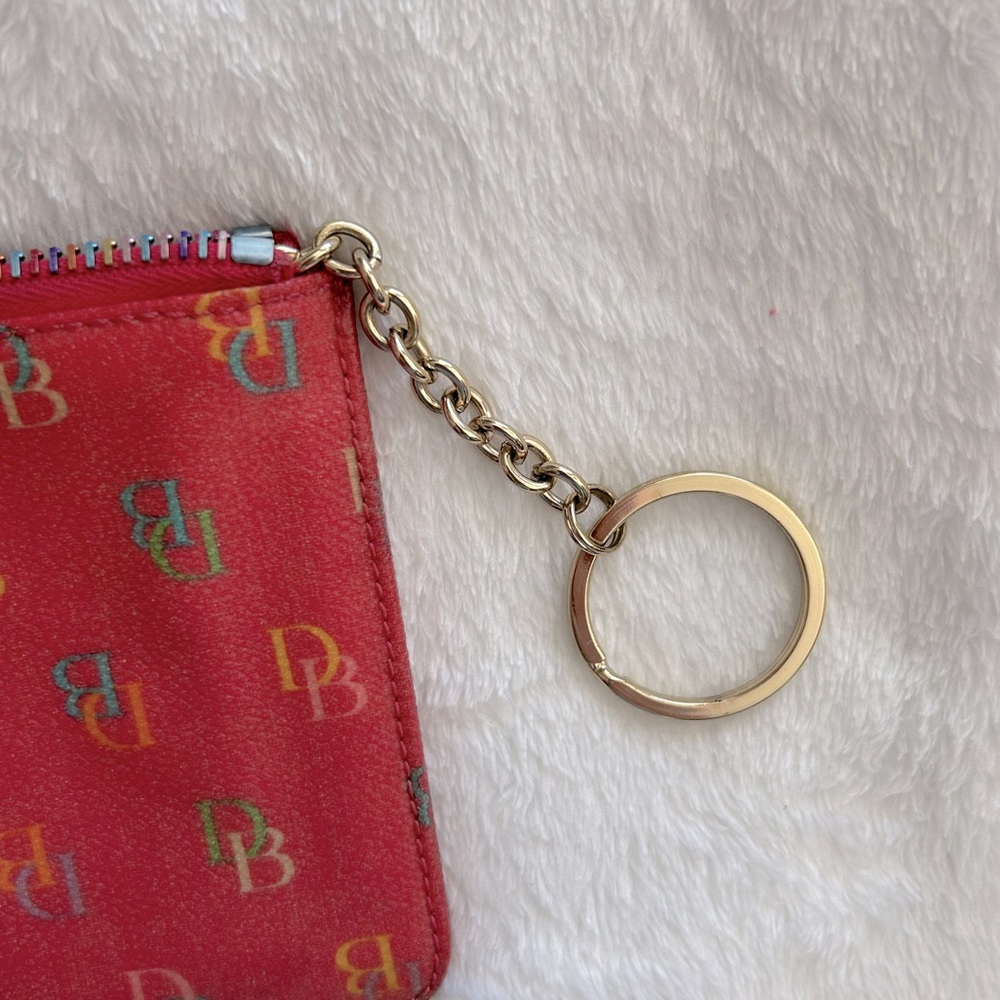 Dooney & Bourke Y2K vintage pink rainbow clutch wristlet with keyring 🌈💖 - Picture 6 of 7